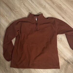 Men's Northface Brown Half-Zip Sweater